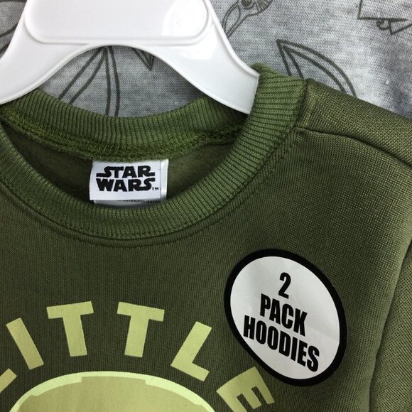 Star Wars Sweatshirt Toddler Kid Size 4T Green/Gray Yoda Logo Crewneck Polyester - Picture 10 of 12